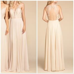 Hayley Paige Chiffon/Lace A-Line Bridesmaid Dress Size 6